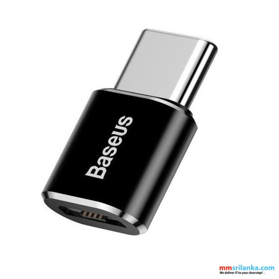 Baseus Micro Female To Type-C Male Adapter Converter 2.4A Black 